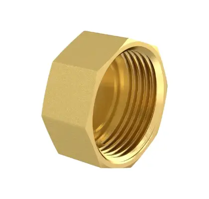 830060 Brassline messing kap F 2 (zak 1st) - prijs per stuk - enkel geschikt voor water