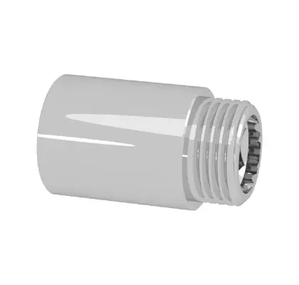 830699 Brassline chroom verlengstuk MF 1/2 x 100 mm (zak 5st) - prijs per stuk - enkel geschikt voor water