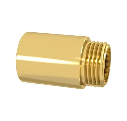 830740 Brassline messing verlengstuk MF 1/2 x 40 mm (zak 10st) - prijs per stuk - enkel geschikt voor water