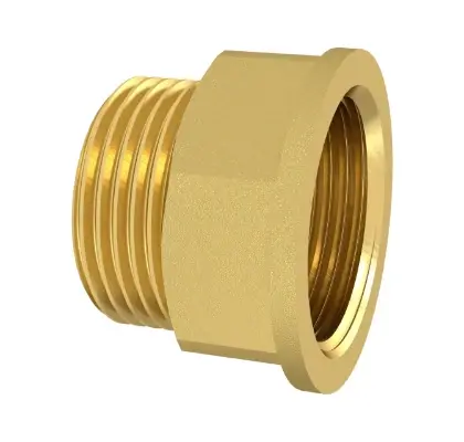 831505 Brassline messing nippel MF 3/8 x 3/8 (zak 10st) - prijs per stuk - enkel geschikt voor water