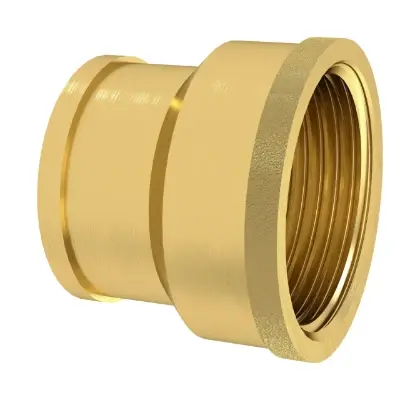 832525 Brassline messing reductie mof FF 4/4 x 3/4 (zak 5st) - prijs per stuk - enkel geschikt voor water