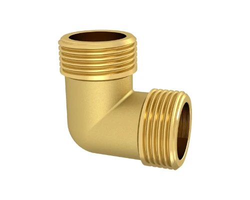 Brassline messing knie 90° MM 3/8 x 3/8 (zak 10st) - prijs per stuk - enkel geschikt voor water 835505