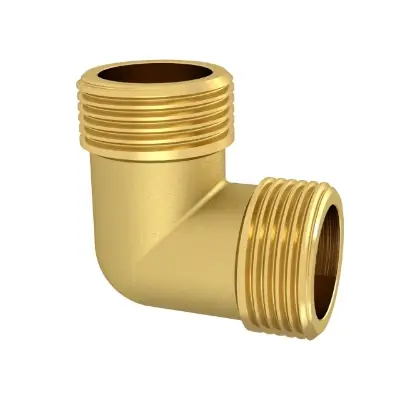 835520 Brassline messing knie 90° MM 3/4 x 3/4 (zak 10st) - prijs per stuk - enkel geschikt voor water