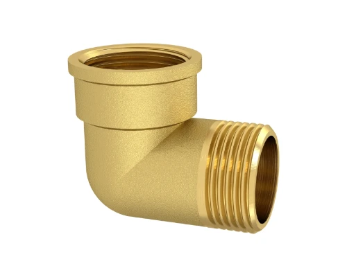 836050 Brassline messing knie 90° MF 6/4 x 6/4 (zak 5st) - prijs per stuk - enkel geschikt voor water