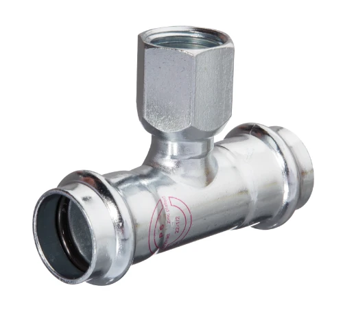 Carboline staal verzinkt verloop T-stuk met binnendraad FFF 15 x 1/2 F x 15 mm (M/V-profiel) 96120151215
