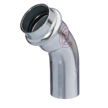 962402828 Carboline staal verzinkt inschuif bocht 45° MF 28 x 28 mm (M/V-profiel)