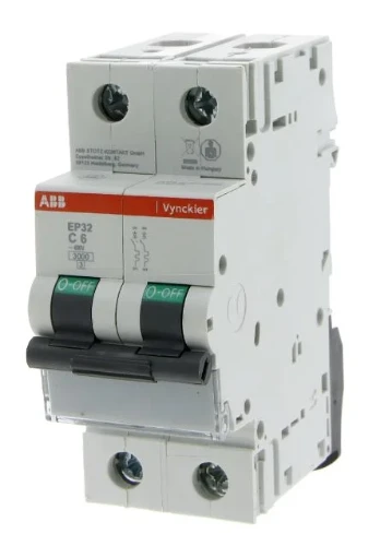 ABB 780667051 ABB Vynckier automatische zekering 2P 6A 3000a