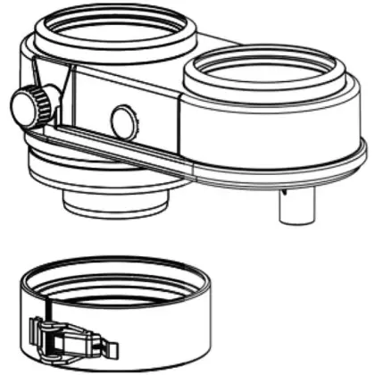 ACV Twin doos PP adapter + meetopening d: 80/80 klem ILEA acv A1007125