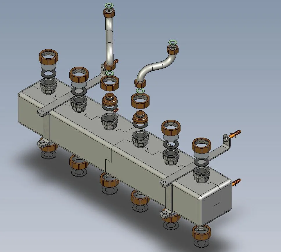 ACV Verdeler voor CV ACV Heatmaster / Prestige / Kompakt MK3  met ontluchting