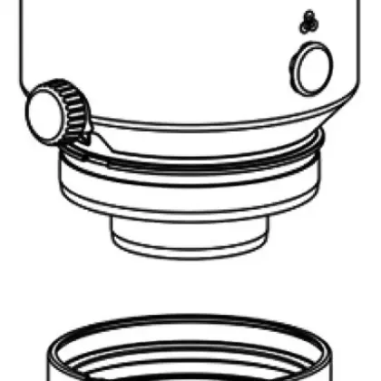 ACV Adapter verticaal + meetopening d: 60/100 naar d: 80/125 + klem ILEA acv A1007124