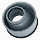 Airfit 11050IR Airfit PP excentrisch verloop reductie MF 110 x 50 mm - voor dunwandige buis tot wanddikte 2