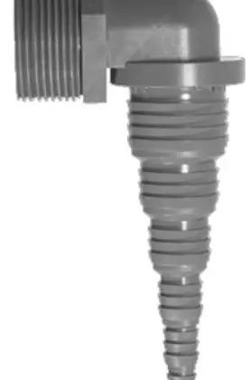 Airfit 50018SW Airfit PVC slangnippel haaks 5/4 8-32 mm - grijs