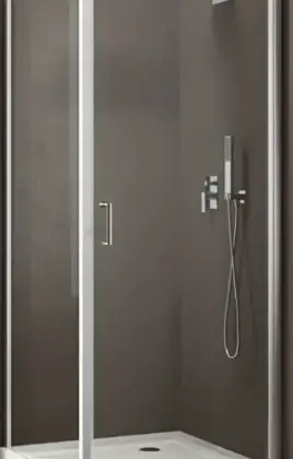 Aquaconcept 410.003.000.011.101.109 Aquaconcept Factor 410 douchezijpaneel 870-890 mm - chroom blinkend - transparant - glasbewerking: Aquaclean