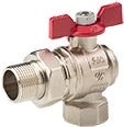 Arco 754304 Arco Sena VA30 NI-F haakse bolkraan met raccord MF 3/4 x 3/4 - met vlindergreep