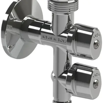 Arco COMB9MAC Arco Combi dubbele wasmachinebolkraan met terugslagklep MMM 1/2 x 3/4 x 3/8 - chroom - Belgaqua gekeurd - Anti-kalk