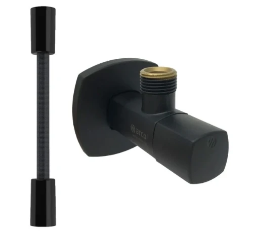 Arco FVL010 Arco A-80 Lipstick pack (hoekstopbolkraan MM 1/2 x 3/8 - flexibel 400 mm) - zwart mat