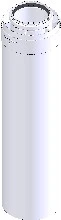 Atag 0RP12C5A0 Atag Duopass concentrisch PP/staal buis 80/125 mm (lengte 500 mm)