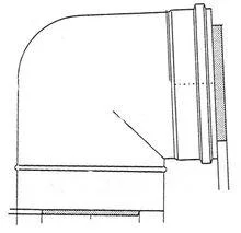 Atag Enkelwandige rookgasbocht Atag 90° 80mm/80mm 0RB12C9A0