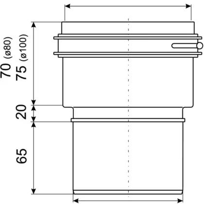 Atag Aansluiting star/flex d: 100 d-p atag (vervangt RAS100PU) 0RC11NFP0