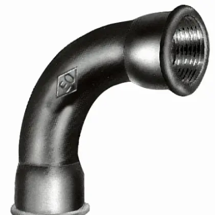 Atusa E0020000042 Atusa Zwart 002 bocht 90° FF 1/2 x 1/2