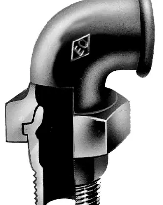 Atusa E0980000072 Atusa Zwart 098 3-delige haakse koppeling conisch dichtend MF 5/4 x 5/4
