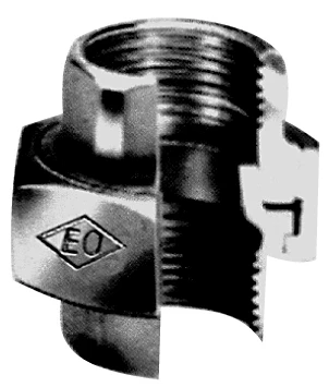 Atusa Zwart 340 3-delige rechte koppeling conisch dichtend FF 3/4 x 3/4 E3400000052