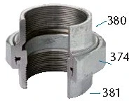 Atusa F3400100092 Atusa Galva 340 3-delige rechte koppeling conisch dichtend FF 2 x 2