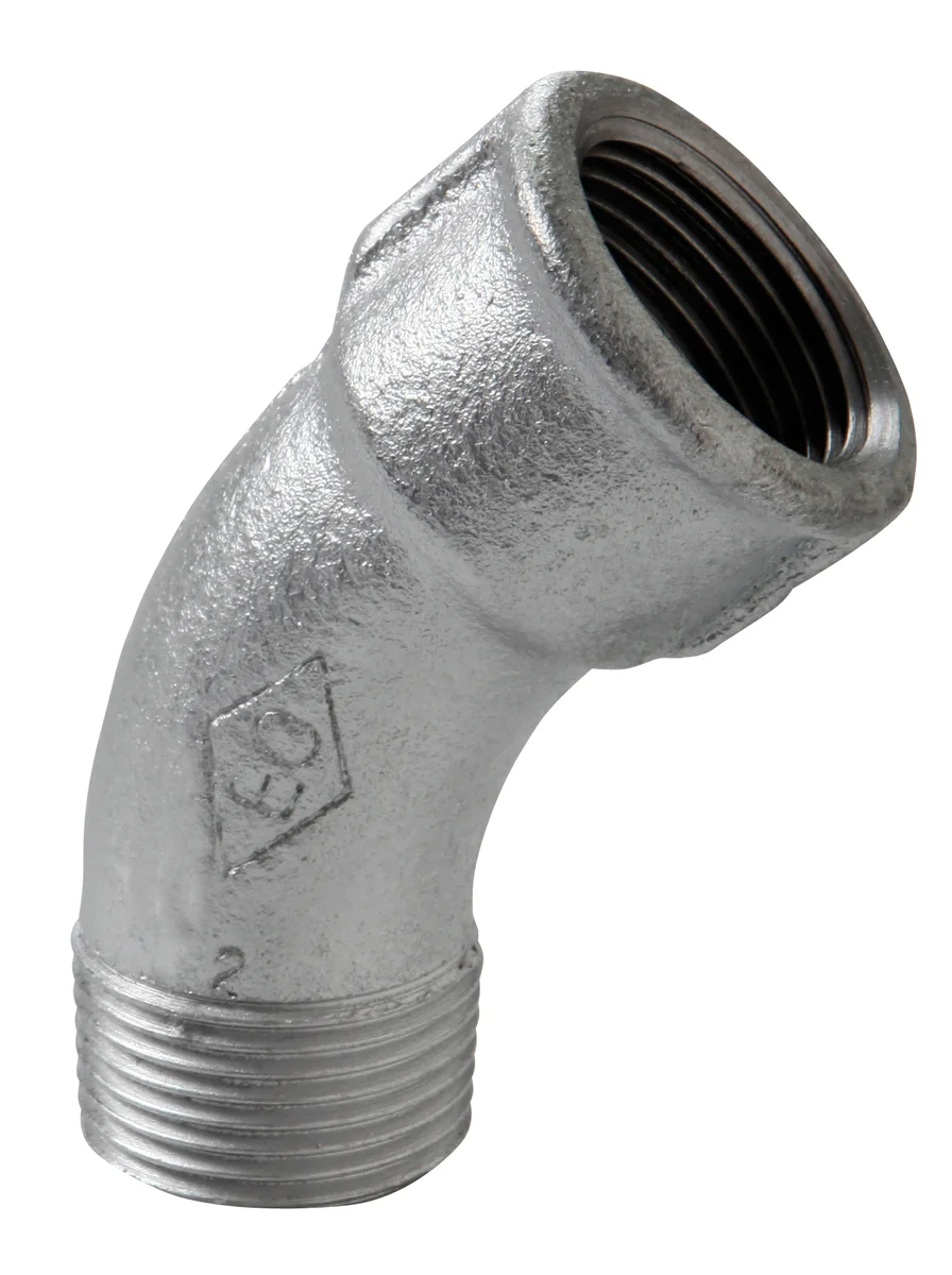 Atusa Draadbocht zwart gietijzer 3/8" MF 45° Atusa fig 40 E0400000032
