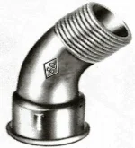 Atusa Draadbocht zwart gietijzer 3/4" MF 45° Atusa fig 40 E0400000052