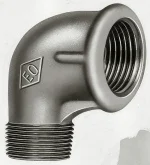 Atusa Draadverloopknie zwart gietijzer 1" x 3/4" MF Atusa fig 92R E0920000652