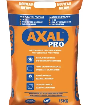 Axal 54665 Axal Pro zout in pastillen voor waterverzachter - zak 15 kg - prijs per kg