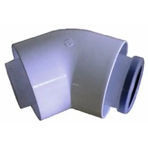 Axioma 01.311.27.04 Axioma concentrisch PP/alu bocht 45° MF 60/100 mm (prijs per set van 2 stuks)
