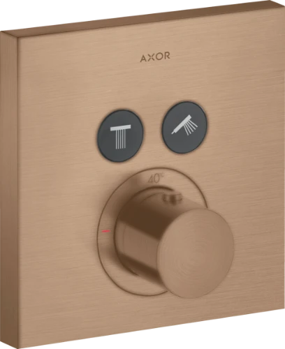 Axor 36715310 Axor Showerselect afwerkset voor inbouwthermostaat voor 2 systemen - Square 170 x 170 mm - brushed red gold