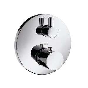 Axor Uno kleurset voor inbouwthermostaat met stopkraan en omsteller - chroom 38720000