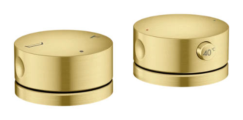 Hansgrohe Axor One 2-gats badthermostaat badrandmontage - Brushed Brass 48470950