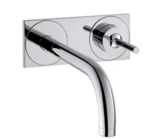 Axor Afbouwdeel inbouwmengkraan Axor Uno² geschikt voor wastafel (inbouw in muur) thermostatisch chroom 38112000