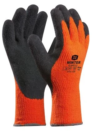 BME_709282 Nylon Latex handschoenen MT11 - Winter oranje - naadloos latex coating - prijs per paar