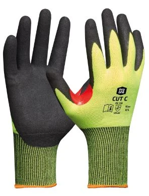 BME_709821 Nylon Nitril handschoenen MT9 - Cut C geel - naadloos nitril coating - prijs per paar