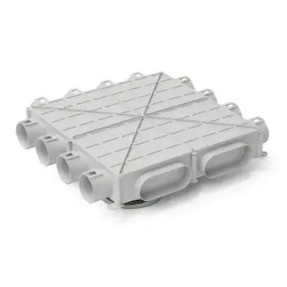 Begetube 010002112 Begetube Profi-Air verdeelkast laag model DN180 - 12 x 63 mm - plat dak