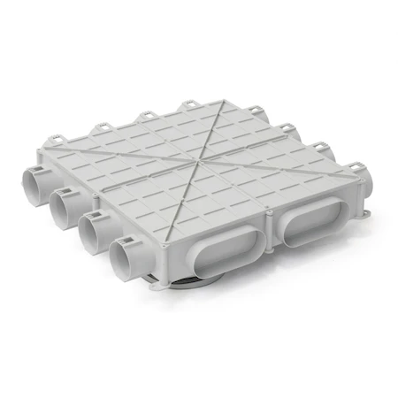 Begetube Profi-Air verdeelkast laag model DN180 - 12 x 63 mm - plat dak 010002112
