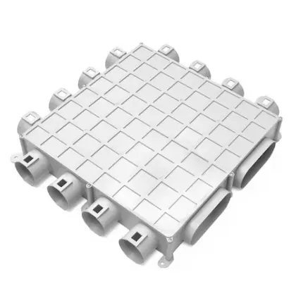 Begetube 010002212 Begetube Profi-Air verdeelkast laag model 2 x ovalduct - 12 x 63 mm