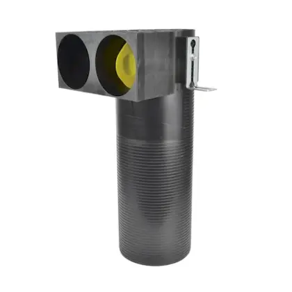 Begetube 010281290 Begetube Profi-Air haaks ventielaansluitstuk DN125 - 2 x 90 mm - lang model