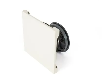 Begetube 010917010 Begetube Profi-Air design ventiel met vlinderdebietregelaar 125 mm - wit (voor toevoer en afvoer)