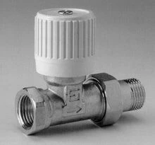 Begetube handbediende rechte radiatorkraan 1/2 x 1/2 - vast handwiel 120044026