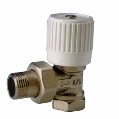 Begetube 130074028 Begetube handbediende haakse radiatorkraan 3/4 x 3/4 - vast handwiel