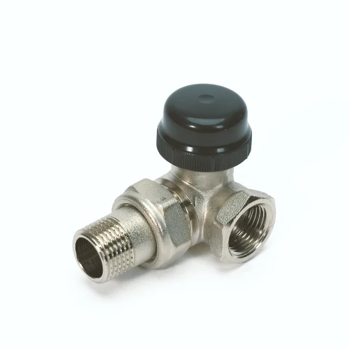 Begetube thermostatiseerbare dubbel haakse radiatorkraan Links 1/2 x 1/2 - instelbare Kv-waarden 136040026