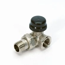 Begetube thermostatiseerbare dubbel haakse radiatorkraan Rechts 1/2 x 1/2 - instelbare Kv-waarden 137040026
