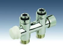 Begetube 190710052 Begetube Optima thermostatiseerbaar H-stuk 50-100% vloeraansluiting 1/2 x M24 - instelbare Kv-waarden - chroom
