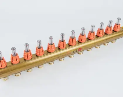 Begetube 203120912 Begetube messing collector met topdebietmeters met ontluchtingsopening 5/4 - 12 x M24