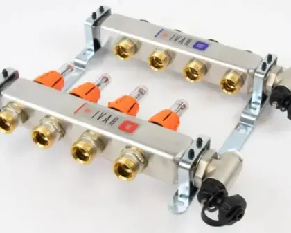 Begetube 261102204 Begetube UFH inox collectorset voor vloerverwarming met topmeters